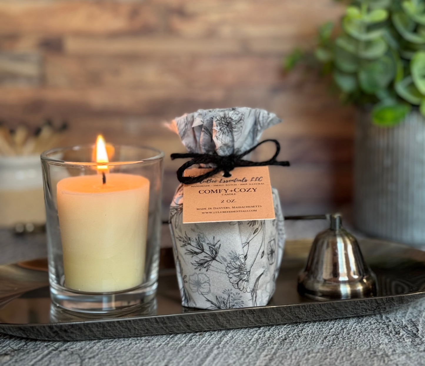 Comfy+Cozy Beeswax Votive Candle