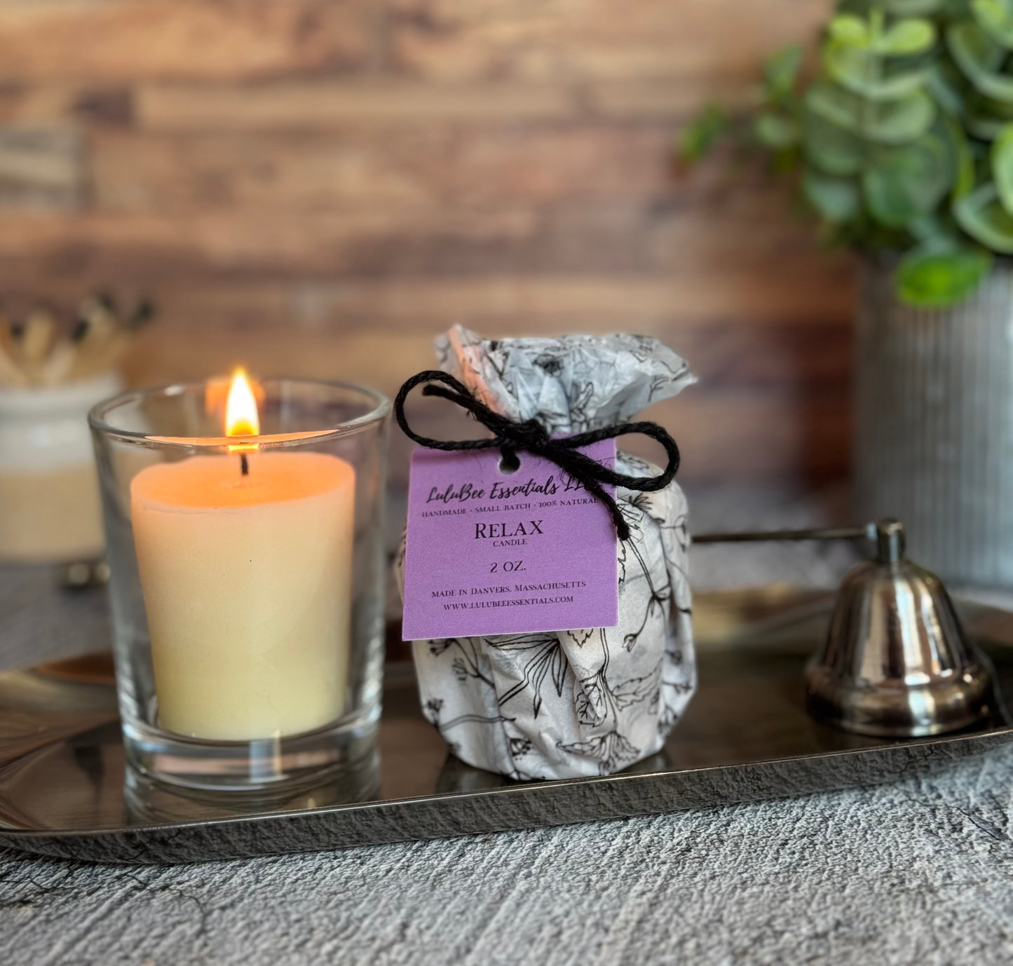 Relax-Beeswax Votive Candle