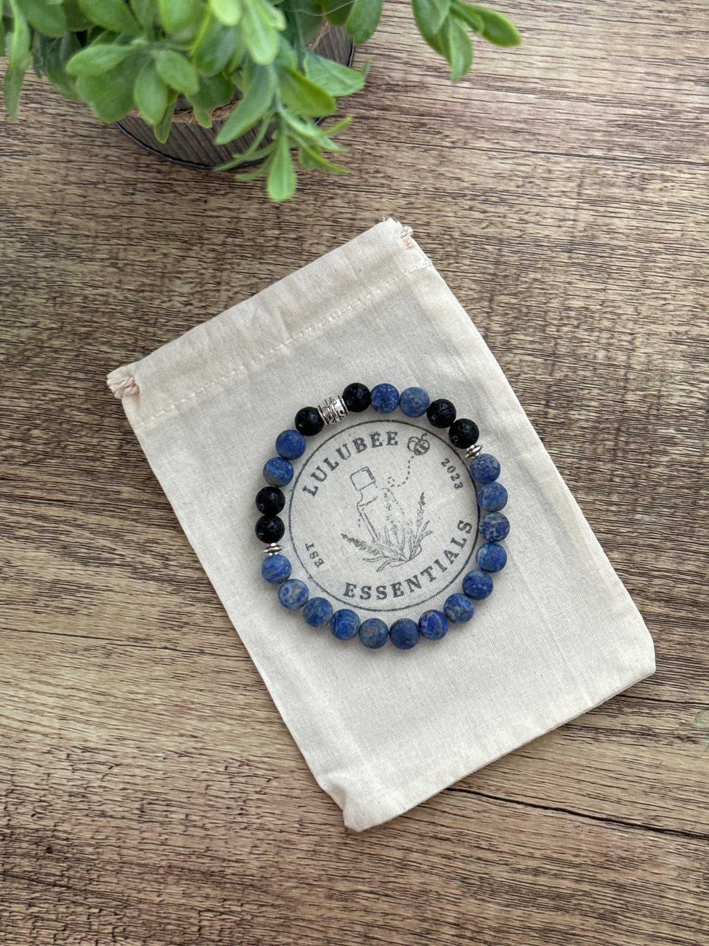 Denim Lapis Diffuser Bracelet